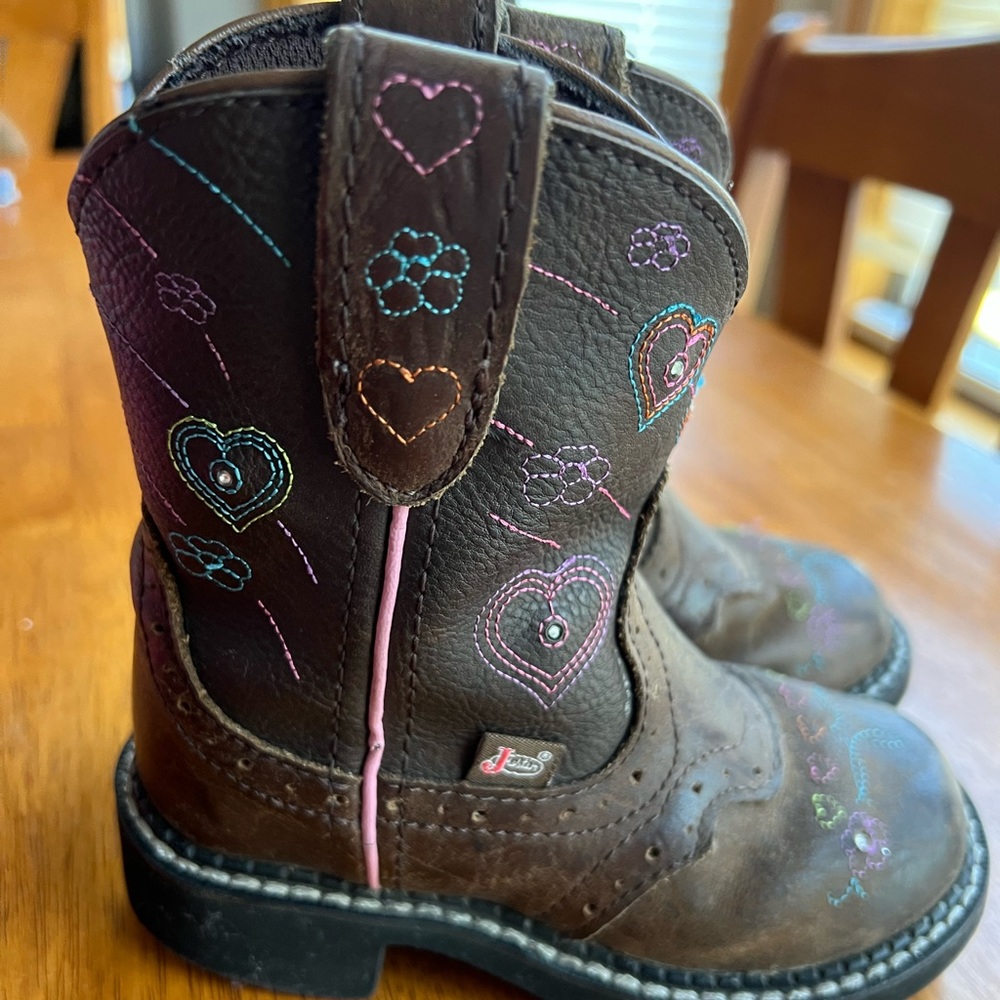 Girls Justin boots light up